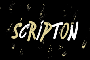 Scripton: A Bouncy, Slanted Urban Brush Typeface